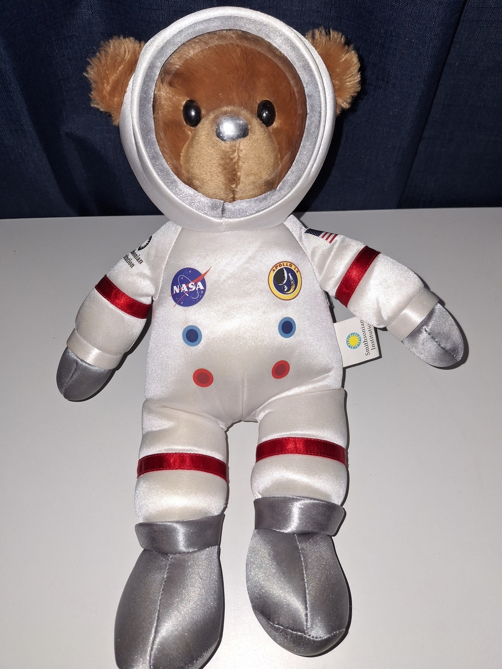 Brown Bear Astronaut Plush Toy in White Space Suit